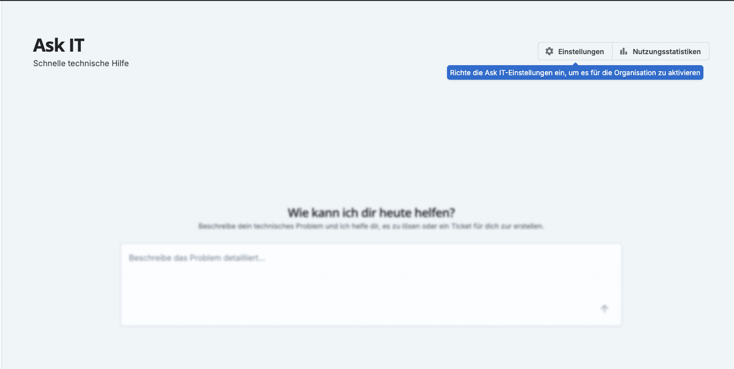 Ask IT Admin Interface